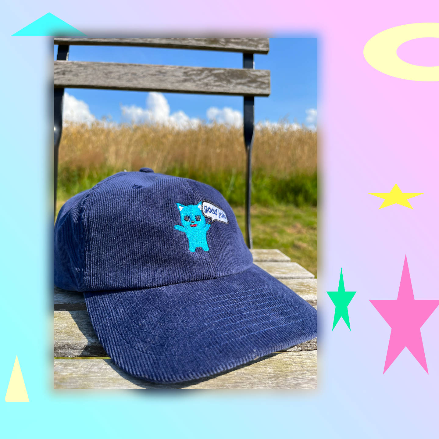 BLOB HAT BLUE - "GOOD JOB" - ONE SIZE FITS ALL