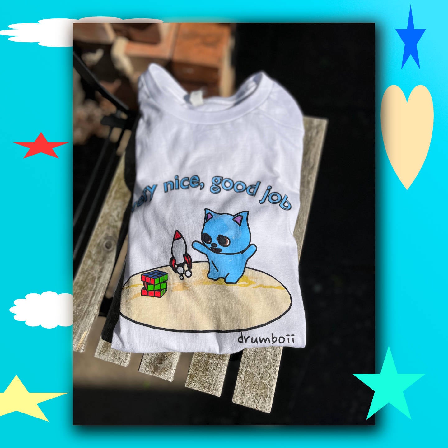 BLOB SHIRT - BLOB PLAYING WITH ROCKET